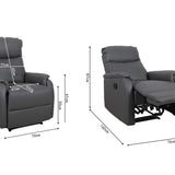 Relax 'Tokio' manueel verstelbaar PU Grijs