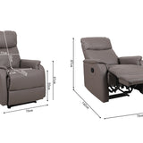 Relax 'Tokio' manueel verstelbaar PU Taupe