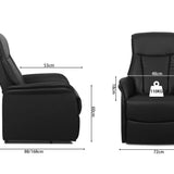 Electrische Relax met lift 'Miami' PU Zwart