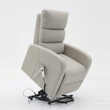 Electrische relax met lift 'Bruges' Stof Lichtgrijs