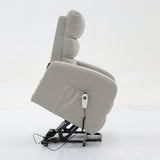 Electrische relax met lift 'Bruges' Stof Lichtgrijs