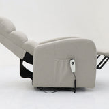 Electrische relax met lift 'Bruges' Stof Lichtgrijs
