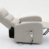 Electrische relax met lift 'Bruges' Stof Lichtgrijs