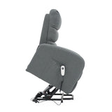 Electrische relax met lift 'Bruges' Stof Donkergrijs