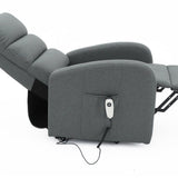 Electrische relax met lift 'Bruges' Stof Donkergrijs