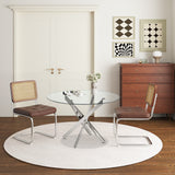 Tafel 'Lasi' 120 cm Rond Glas, Poten Chroom