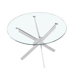 Tafel 'Lasi' 120 cm Rond Glas, Poten Chroom