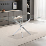 Tafel 'Lasi' 160 cm Glas, Poten Chroom