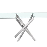 Tafel 'Lasi' 160 cm Glas, Poten Chroom