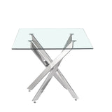 Tafel 'Lasi' 160 cm Glas, Poten Chroom