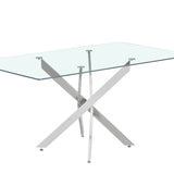 Tafel 'Lasi' 160 cm Glas, Poten Chroom