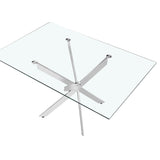 Tafel 'Lasi' 160 cm Glas, Poten Chroom