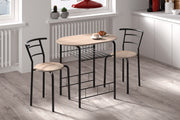 Tafelset 'Adam' Zwart metaal Decor sonoma