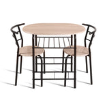 Tafelset 'Adam' Zwart metaal Decor sonoma