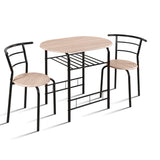 Tafelset 'Adam' Zwart metaal Decor sonoma