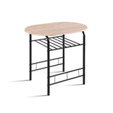 Tafelset 'Adam' Zwart metaal Decor sonoma