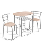 Tafelset 'Adam' Grijs metaal Decor sonoma