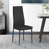 Set van 4 stoelen 'Cato/Kenzo' PU Zwart