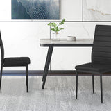 Set van 4 stoelen 'Cato/Kenzo' PU Zwart