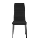 Set van 4 stoelen 'Cato/Kenzo' PU Zwart