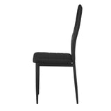 Set van 4 stoelen 'Cato/Kenzo' PU Zwart