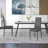 Set van 4 stoelen 'Cato/Kenzo' PU Grijs