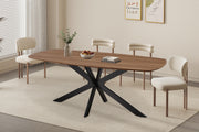 Tafel 'Aziz' 200 cm Deens Ovaal Decor Oude Eik