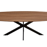 Tafel 'Aziz' 200 cm Deens Ovaal Decor Oude Eik