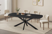 Tafel 'Aziz' 200 cm Deens Ovaal Decor Donkerbruin