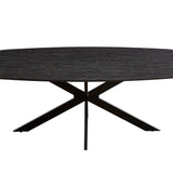 Tafel 'Aziz' 200 cm Deens Ovaal Decor Donkerbruin