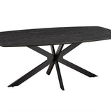 Tafel 'Aziz' 200 cm Deens Ovaal Decor Donkerbruin