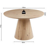 Tafel 'Tigo' 120 cm Rond Decor Oude eik