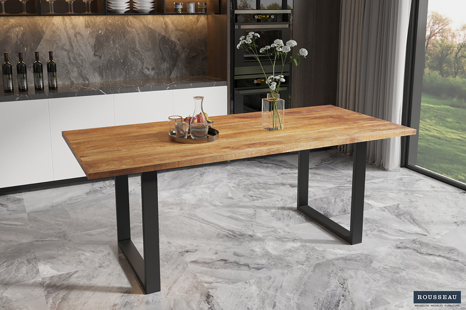 SALE - Tafel 'Nicola' 200 cm Rechthoekig Mango hout