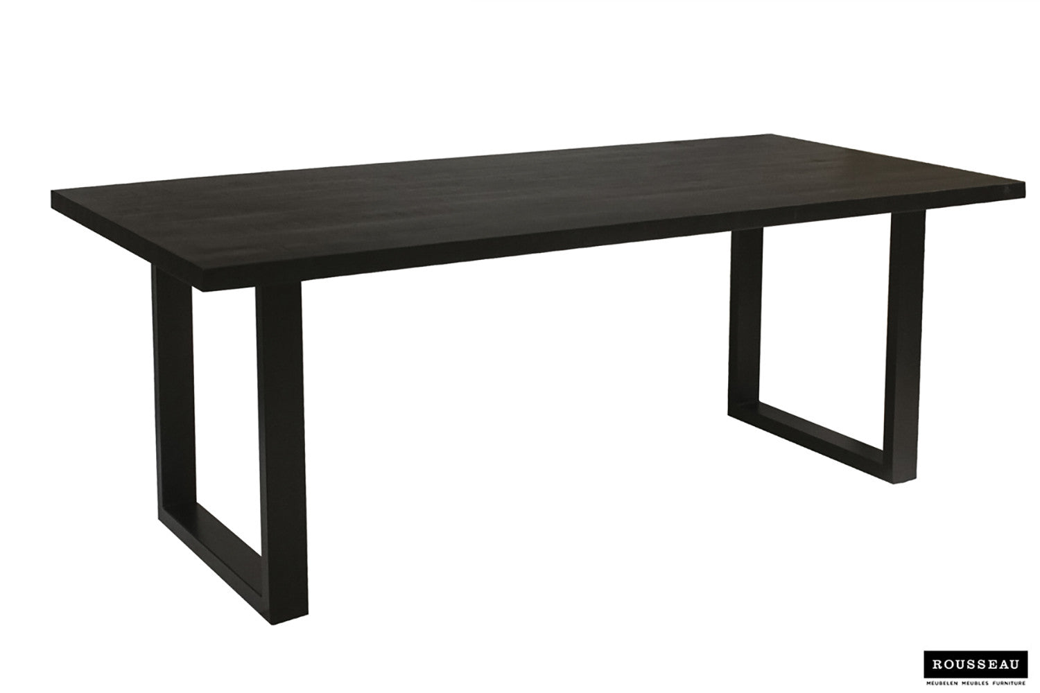 SALE - Tafel 'Nicola' 200 cm Rechthoekig Mango hout zwart