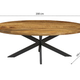Tafel 'Alexa' 200 cm Ovaal Mango hout