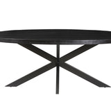 Tafel 'Alexa' 200 cm Ovaal Mango hout zwart