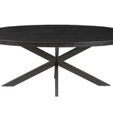 Tafel 'Alexa' 200 cm Ovaal Mango hout zwart