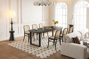 SALE - Tafel 'Tommy' 220x100 cm Deens Ovaal U-Poot Mango hout Zwart