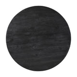 Tafel 'Tommy' 130 cm Rond Mango hout Zwart