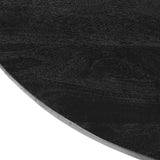 Tafel 'Tommy' 130 cm Rond Mango hout Zwart