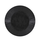 Tafel 'Tommy' 130 cm Rond Mango hout Zwart