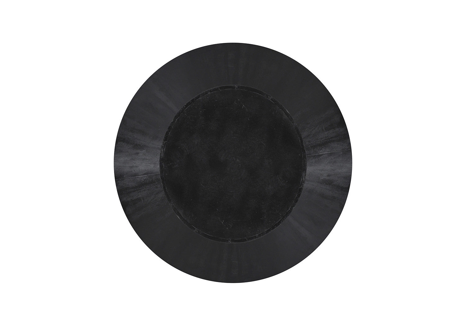 Tafel 'Tommy' 130 cm Rond Mango hout Zwart