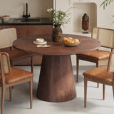 Tafel 'Tommy' 130 cm Rond Mango hout Bruin