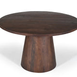 Tafel 'Tommy' 130 cm Rond Mango hout Bruin