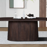 Tafel 'Miguel' 230 cm Ovaal Mango hout Donkerbruin