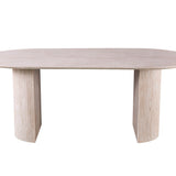 Tafel 'Lagos' 200 cm Ovaal Decor Travertin Beige
