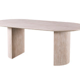 Tafel 'Lagos' 200 cm Ovaal Decor Travertin Beige