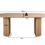 Tafel 'Lagos' 200 cm Ovaal Decor Eik Naturel