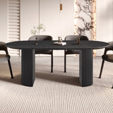 Tafel 'Lagos' 200 cm Ovaal Decor Donkerbruin