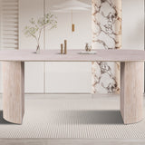 Tafel 'Lagos' 220 cm Ovaal Decor Travertin Beige